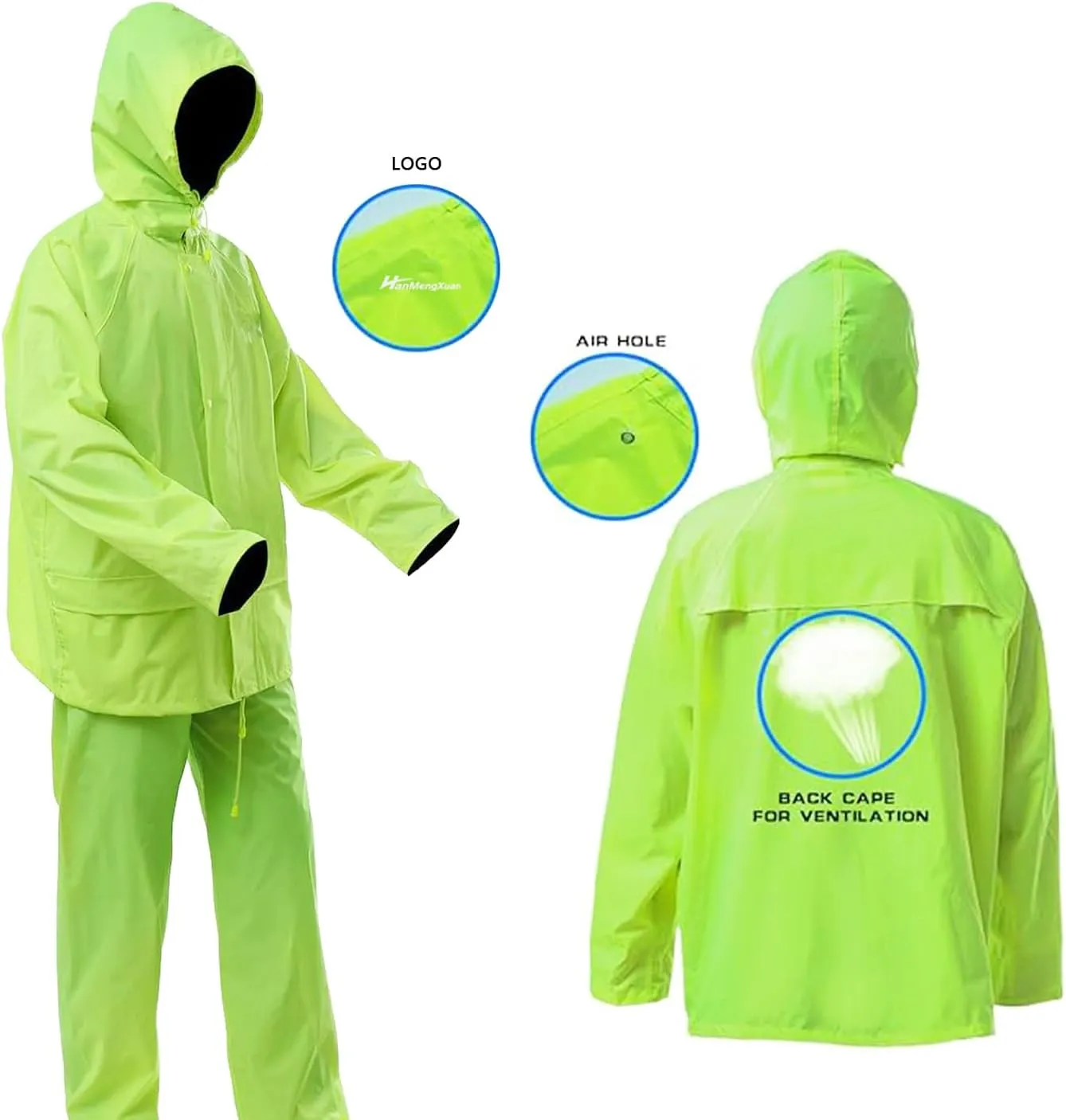 Rain Suits for Men Women Waterproof Work Lightweight Rainwear Rain Coat Rain Gear