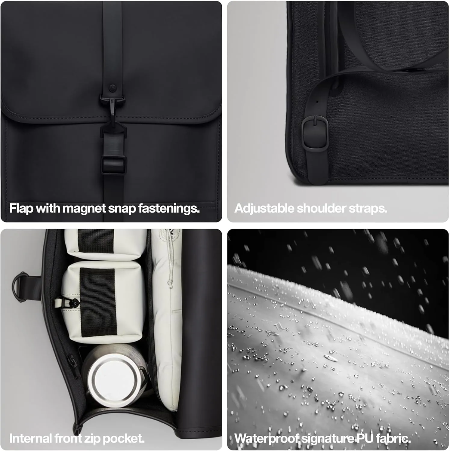 RAINS Backpack Mini - Waterproof Backpack for Men and Women - Laptop Bag for Work or Travel Green