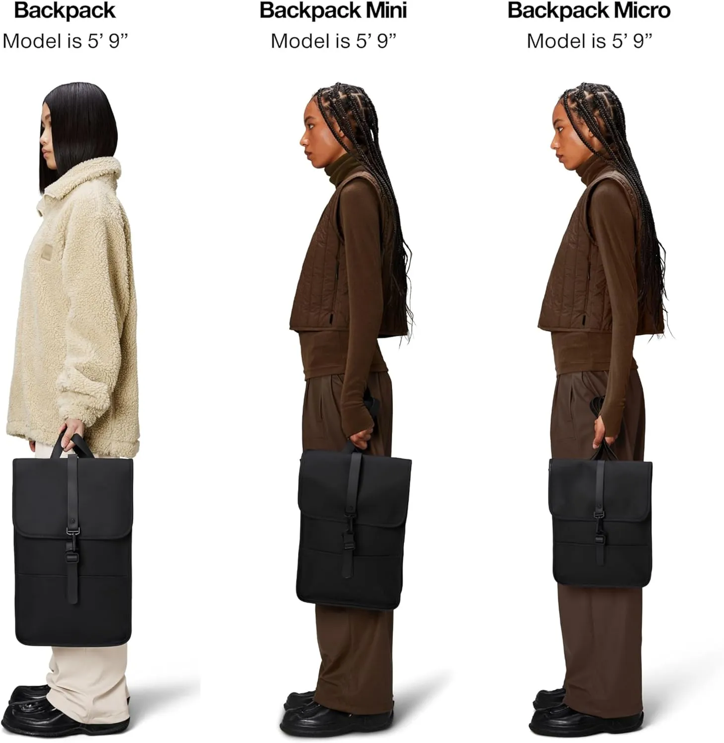 RAINS Backpack Mini - Waterproof Backpack for Men and Women - Laptop Bag for Work or Travel Green