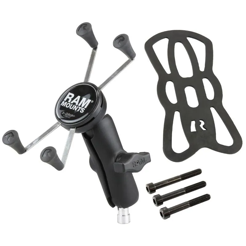 RAM X-Grip Large Phone Mount with Motorcycle Handlebar Clamp Base (RAM-B-367-UN10U) (sku 50935)