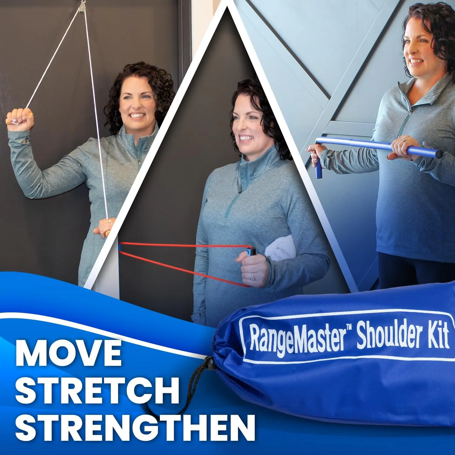 RangeMaster All in one Shoulder Strengthening and Home Therapy Basic Kit │ Physical Therapy Tool │ Aids in Recovery and Increasing Mobility │ Comprehensive Exercise Guide (FSA/HSA Approved)