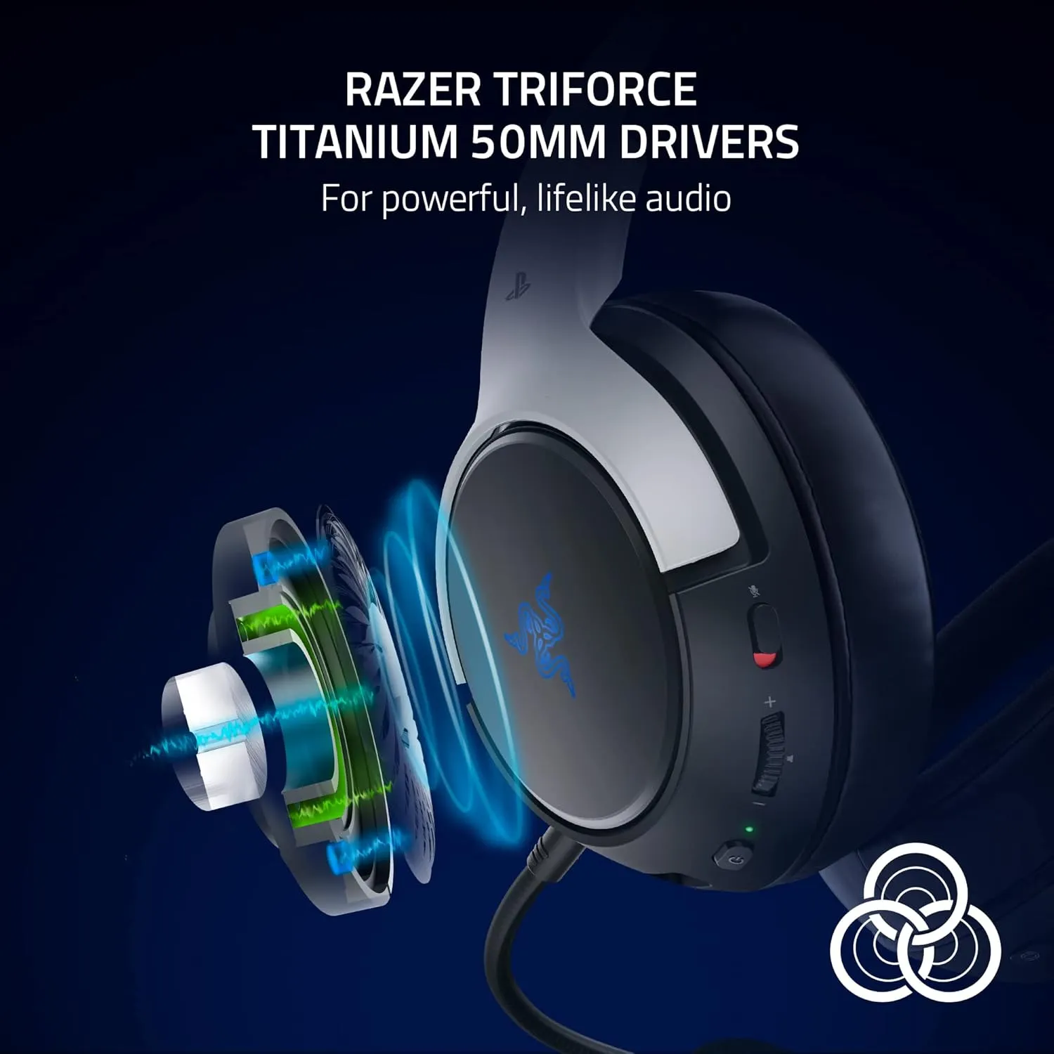 Razer Kaira Pro HyperSpeed Wireless Gaming Headset with Haptics for PlayStation 5 / PS5, PS4, PC, Mobile: Titanium 50mm Drivers - Hybrid Mic - Low Latency Bluetooth - 30 Hr Battery - White & Black