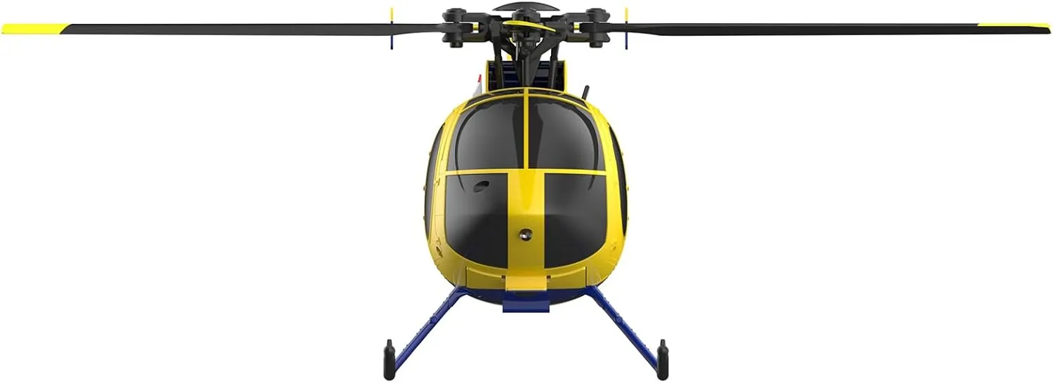RC ERA C184 MD500 RC Helicopter for Adult, 2.4G 100 Size No Aileron Remote Control Aircraft Model, 4CH 6-Axis RC Helicopter with Altitude Hold & Optical Flow Positioning - 4 Battery