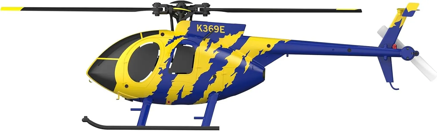 RC ERA C184 MD500 RC Helicopter for Adult, 2.4G 100 Size No Aileron Remote Control Aircraft Model, 4CH 6-Axis RC Helicopter with Altitude Hold & Optical Flow Positioning - 4 Battery