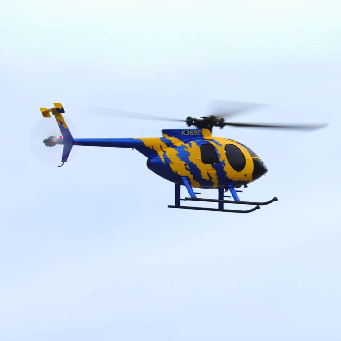 RC ERA C184 MD500 RC Helicopter for Adult, 2.4G 100 Size No Aileron Remote Control Aircraft Model, 4CH 6-Axis RC Helicopter with Altitude Hold & Optical Flow Positioning - 4 Battery