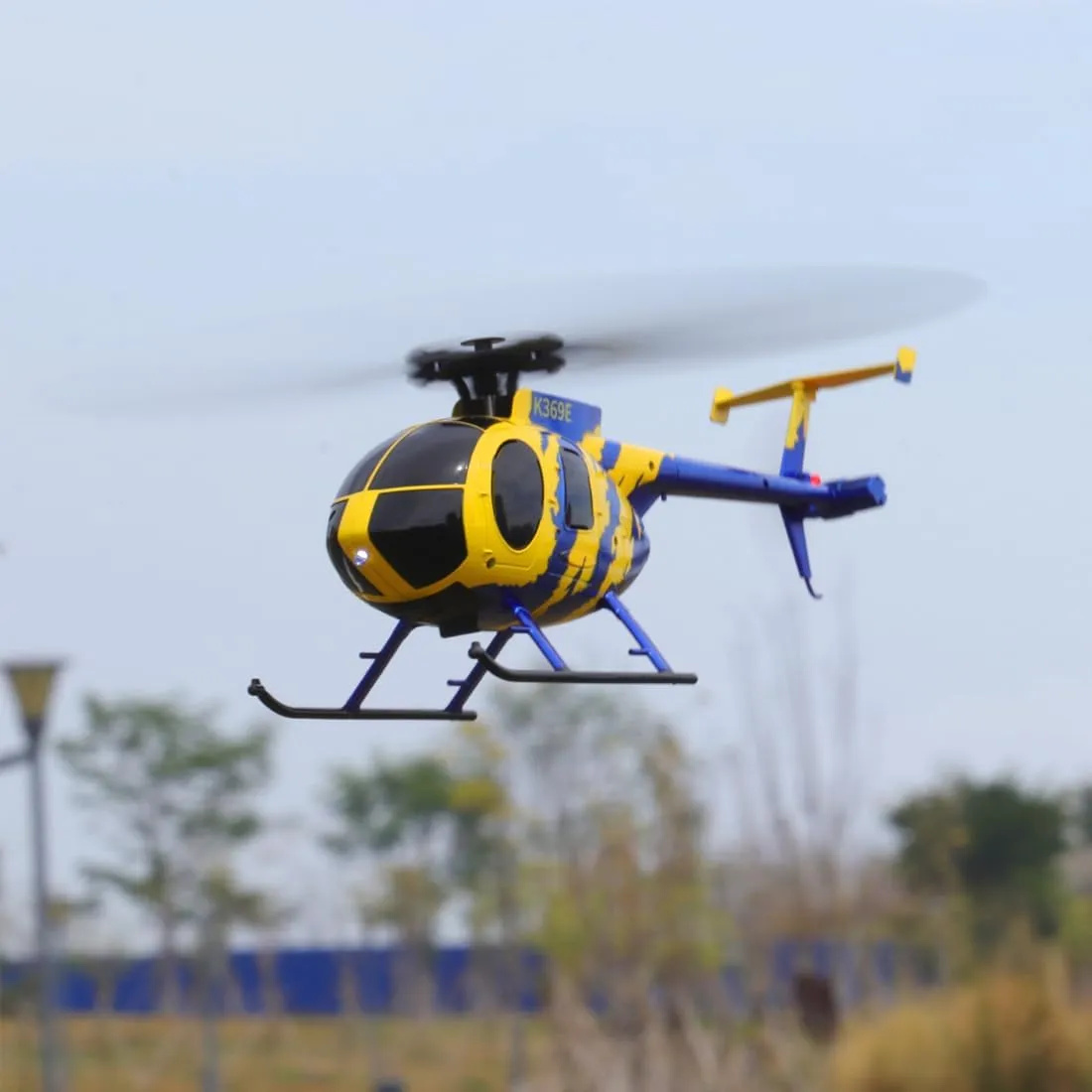 RC ERA C184 MD500 RC Helicopter for Adult, 2.4G 100 Size No Aileron Remote Control Aircraft Model, 4CH 6-Axis RC Helicopter with Altitude Hold & Optical Flow Positioning - 4 Battery