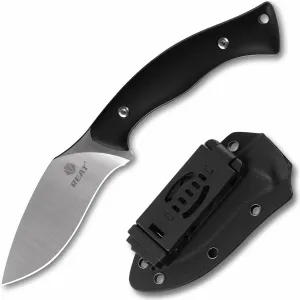 REAT Fixed Blade Knife with Kydex Sheath, 8" D2 Steel Blade with Full Tang Desgin,Ergonomic G10 Handle, Hunting Knife for Camping,Survival,Bushcraft