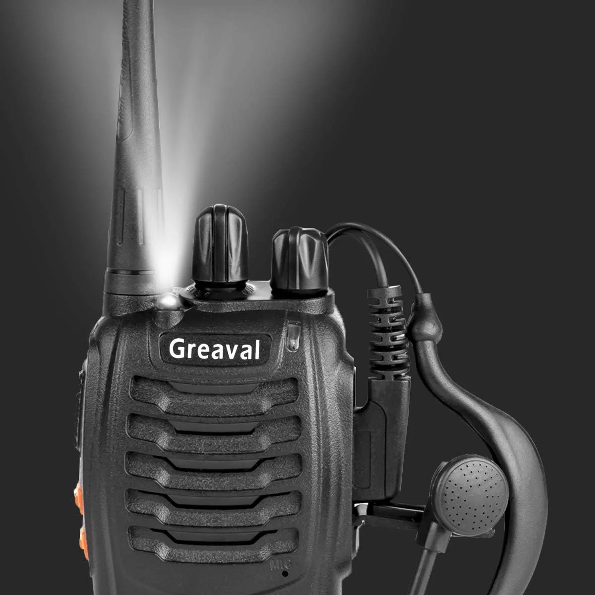 Rechargeable Walkie Talkies Long Range for Adults with Earpieces, 16 Channel Walky Talky Handheld Two Way Radios with Flashlight Li-ion Battery and Charger(Pack of 4)