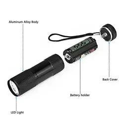 RECON GS2S Tactical compact mini  9 LED EDC Flashlight 100 Lumens