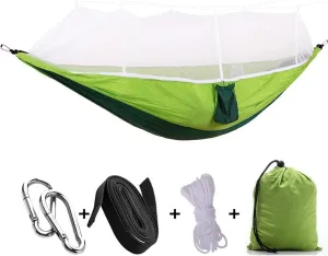 Recreation Camping Hammock Lightweight Durable Portable Travel Hammock with Mosquito Net-2 Person Outdoor Camping Hiking Backpacking Gifts for Hikers