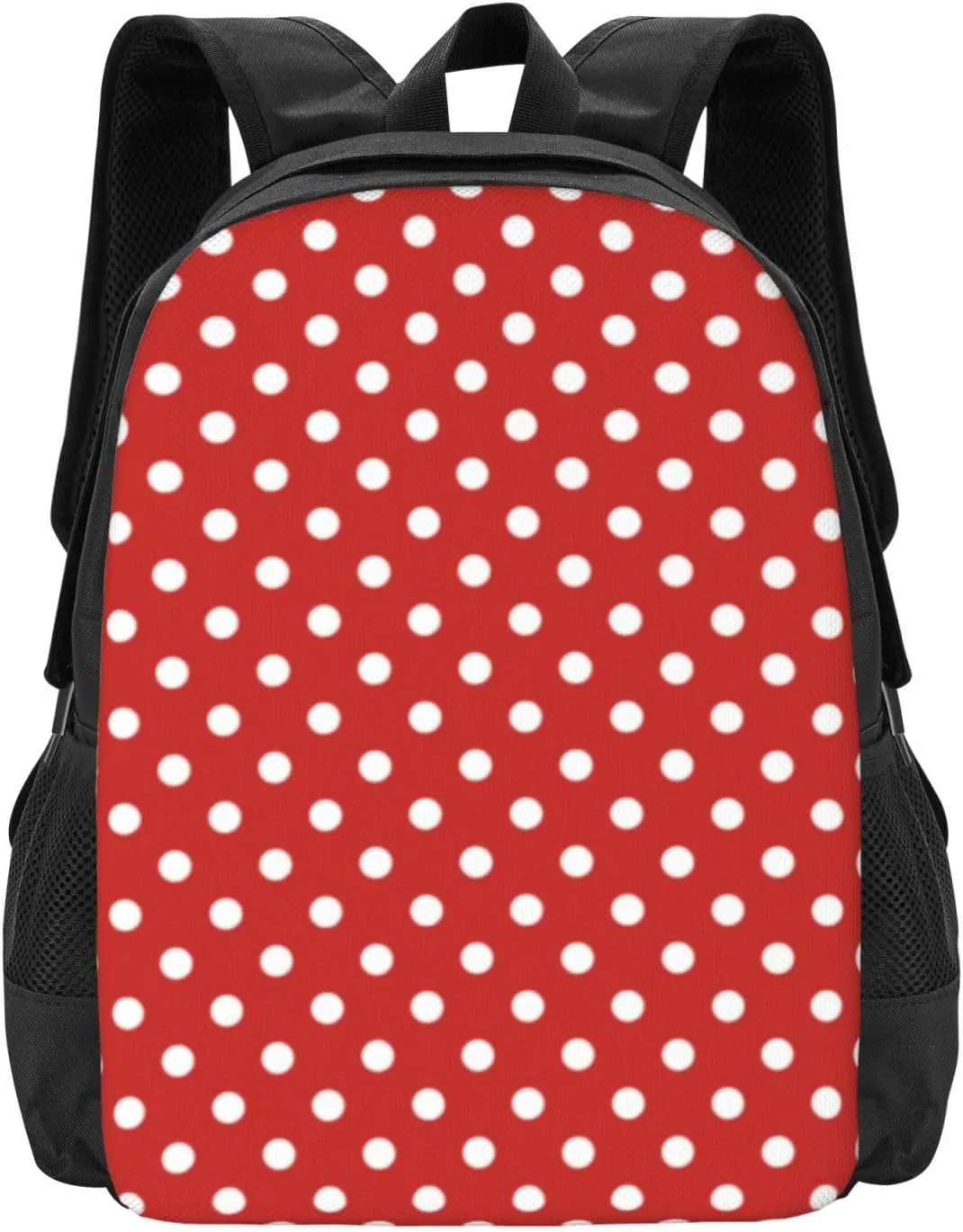 Red & White Pol-Kadot Pattern Square Chi-Ffon Lightweight Packable Backpack Travel Casual Hiking Daypack Foldable Backpack For Men Women