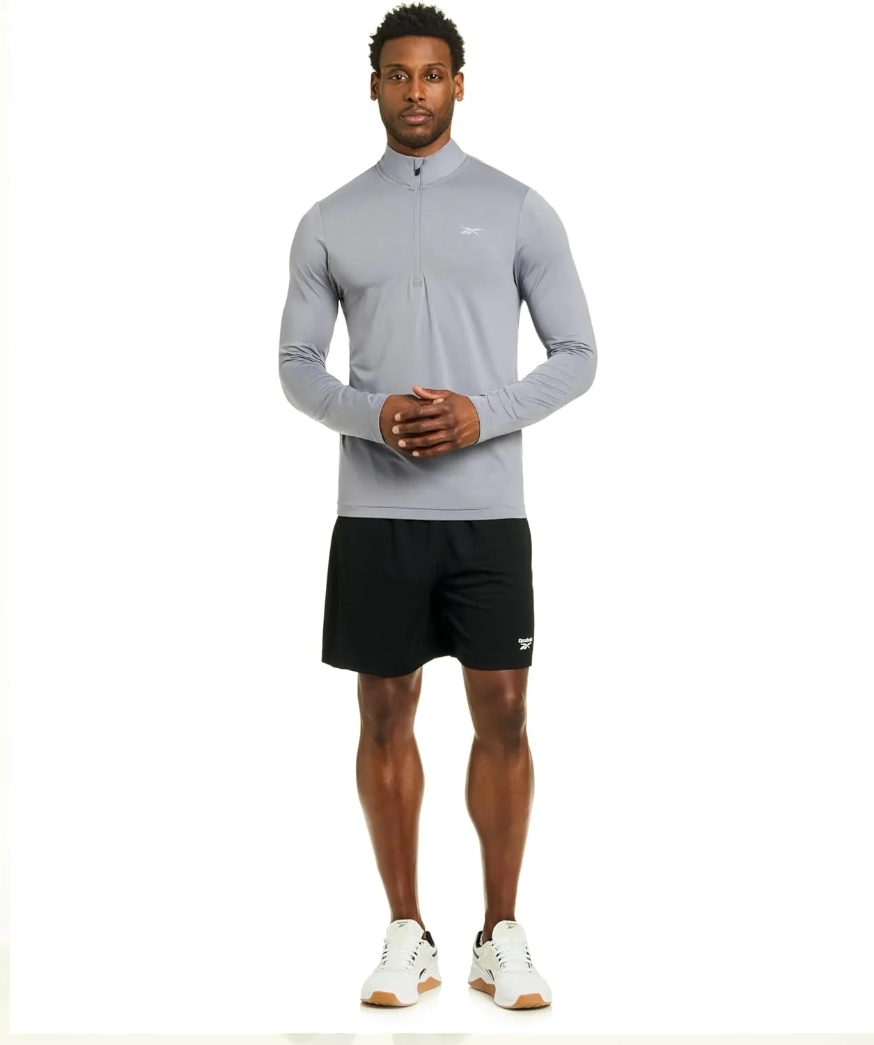 Reebok Energy Men's Long Sleeve Performance 1/4 Zip Top