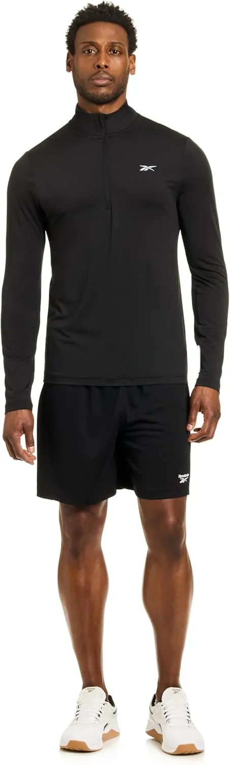 Reebok Energy Men's Long Sleeve Performance 1/4 Zip Top