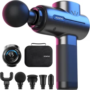 RENPHO Massage Gun Deep Tissue, Fathers Day Dad Gifts, FSA HSA Eligible Portable Percussion Massager for Back and Neck, Handheld Device with Carry Case, Active