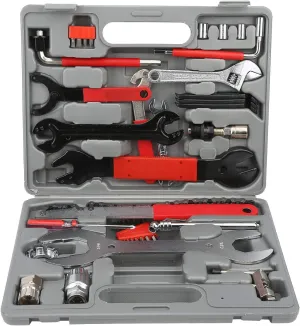 Repair Multi Tools Kit Set, with Screwdrivers, Chain Whip, Spoke Adjuster and more for Mountain Bike Cycle Maintenance