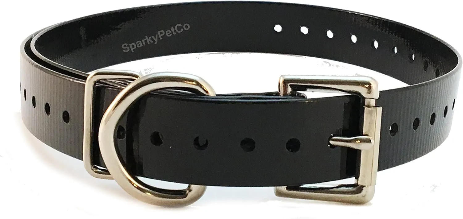Replacement Strap for Dogtra Collars - 3/4" Wide Ultra-Durable Dog E-Collar Replacement for Training, Bark, Shock, Electric, and GPS Collars - 28" Adjustable Length Solid Black