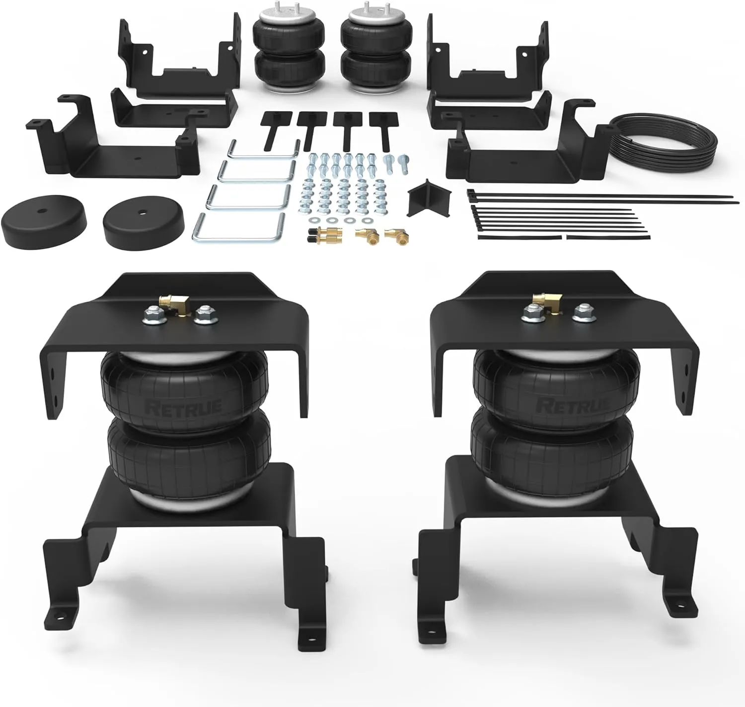 RETRUE Rear Air Bags Suspension Kit for 2009-2014 Ford F150 Truck Towing, 5000 Lbs of Load Leveling Capacity, Replacement for Firestone 2525 Ride Rite Airbags for Trucks Rear Suspension