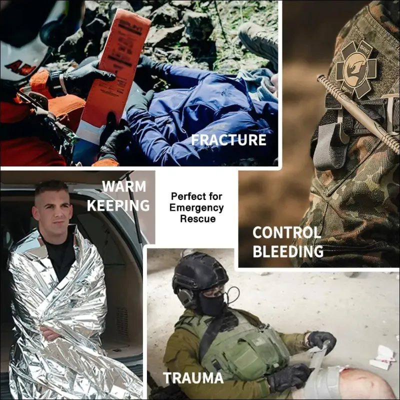 Rhino first aid survival kit tactical ifak pouch supplied camping kit with 20 emt items