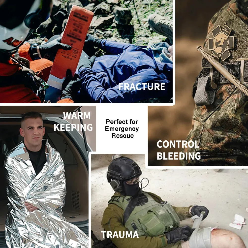 RHINO RESCUE First Aid Survival Kit – IFAK Pouch with 20 EMT Essentials for Outdoor Emergencies