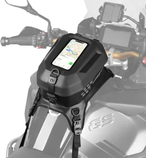 Rhinowalk Motorcycle Tank Bag and Backpack, 5.6 Liter Touchscreen Waterproof Sports Backpack for Motorcycle Riding, Hiking, Cycling, Camping - Expandable MOLLE System