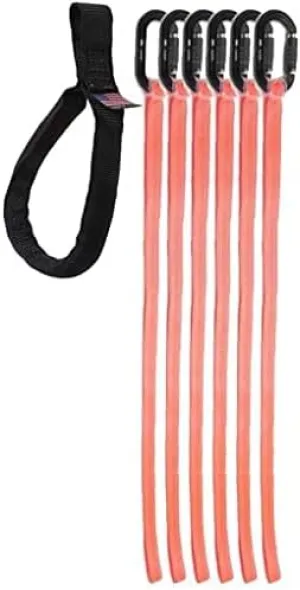 RNA Raider Speedline Climbing Kit - Professional Tree Climbing Equipment, 6 Pack with 7,000 lbf Strength, Includes Raider Oval Carabiners, 40-Inch Speedline Loops, Kong Fast Rubber