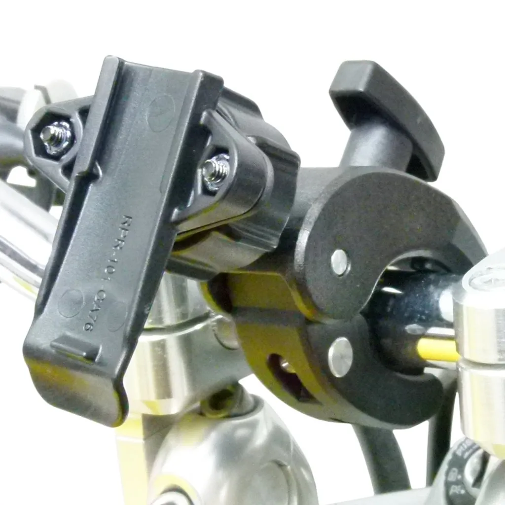 Robust Motorbike Clamp Mount & Dedicated Cradle for Garmin Alpha devices (sku 49910)