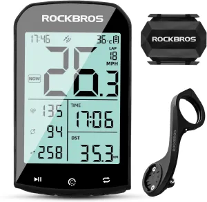 ROCKBROS Bike Computer Wireless Cycling Computers ANT  Bluetooth Bike Speedometer Odometer Bicycle Computer with Speed Cadence Sensor for Riding Cycling Waterproof 2.9inch LCD Screen