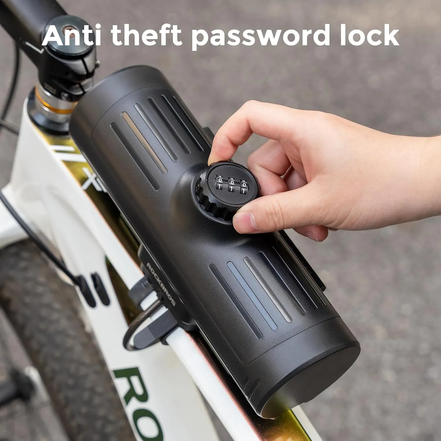 ROCKBROS Password Storage Box Mountain Road Bicycle Frame Bag Hard Shell Key Anti-Theft Box Secure Durable Storage