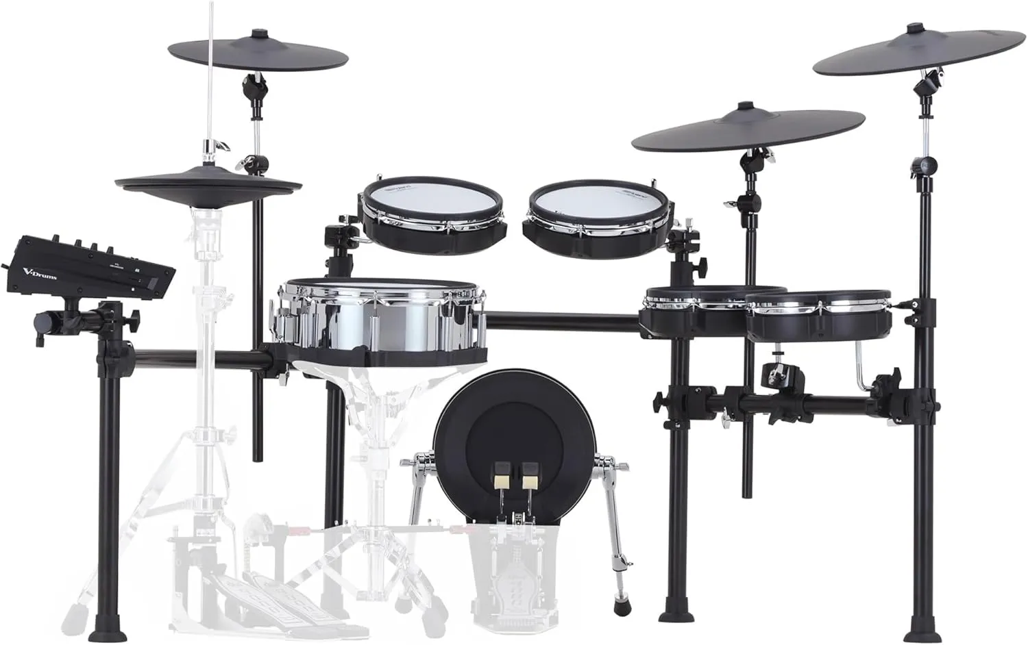 Roland TD713 V-Drums Electronic Drum Set - Bundle with Audio Cable, Drumsticks, Drumstick Bag, and Austin Bazaar Polishing Cloth
