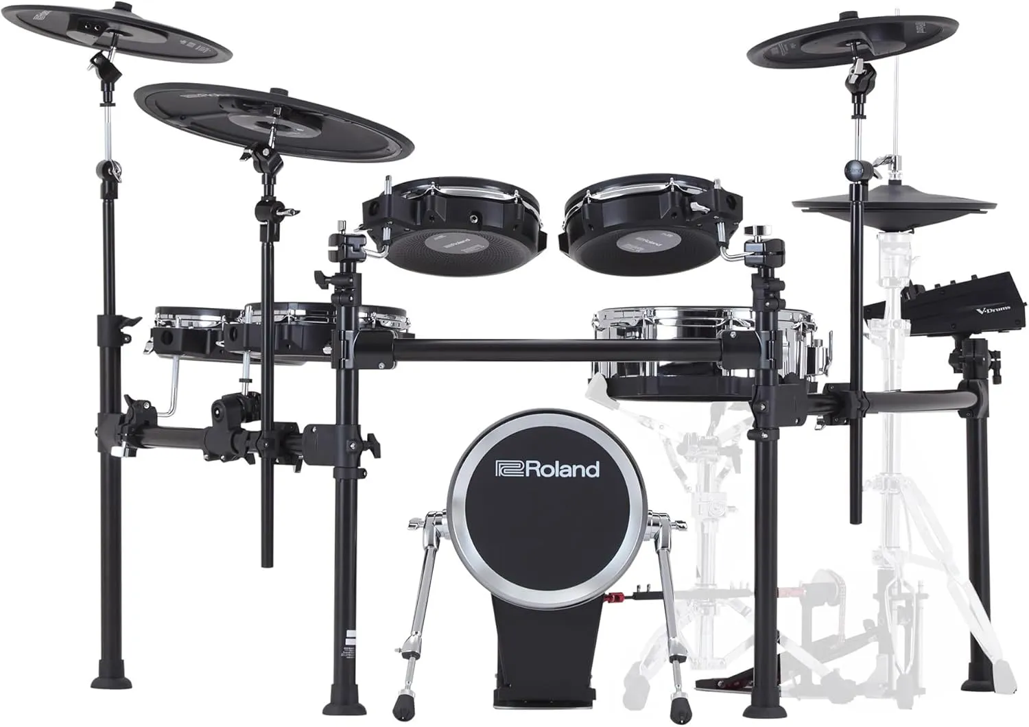 Roland TD713 V-Drums Electronic Drum Set - Bundle with Audio Cable, Drumsticks, Drumstick Bag, and Austin Bazaar Polishing Cloth