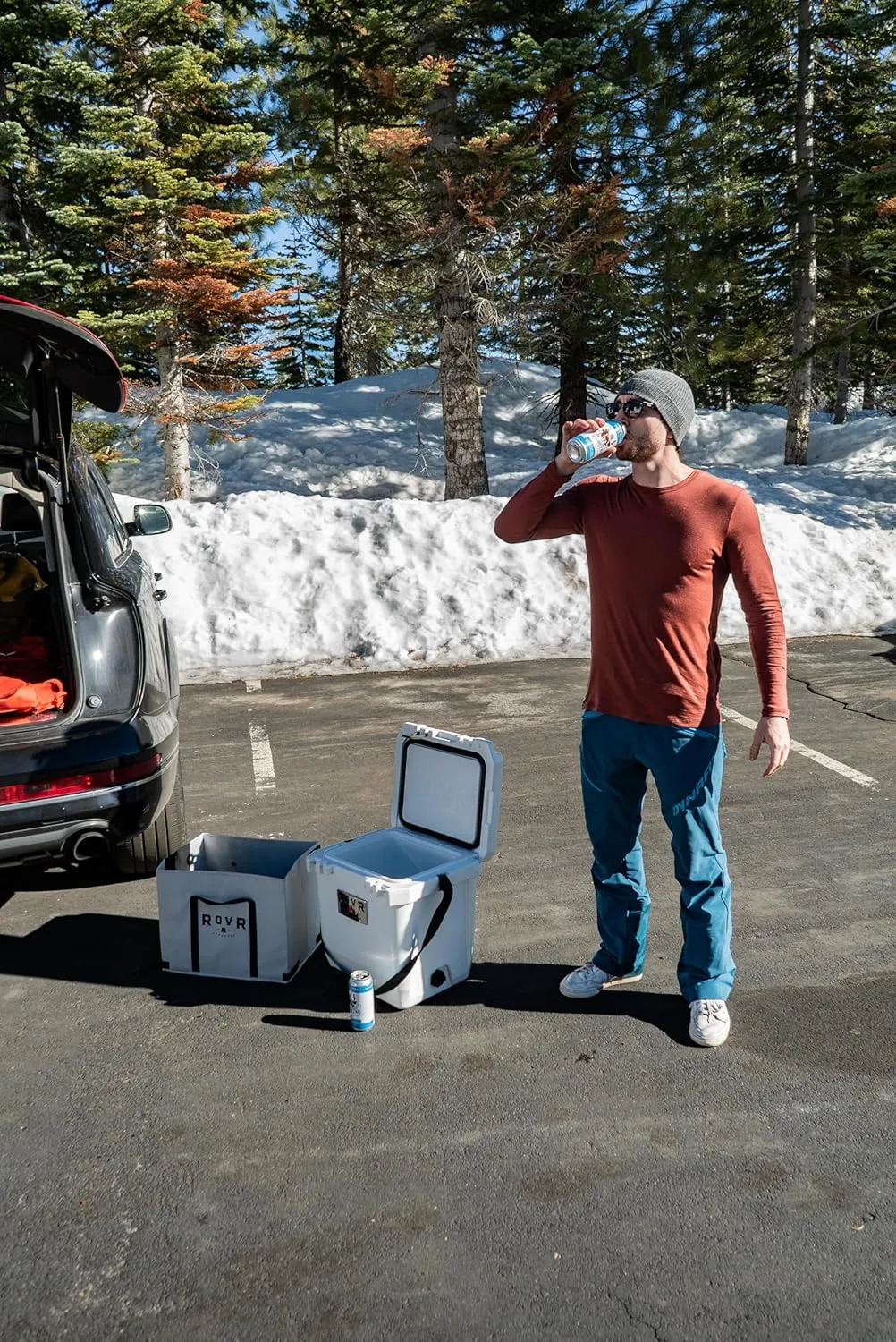 RovR Hard Cooler – Heavy Duty Insulated Cooler Box for Camping, Beach, Travel, Tailgating, Fishing, and Parties – Rugged Portable Cooler for Long Ice Retention