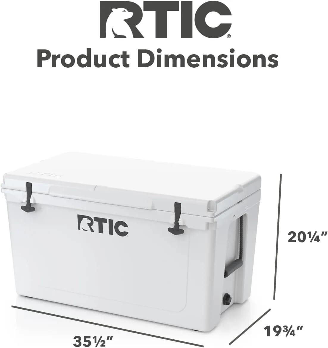 RTIC 110 QT Ultra-Tough Cooler Hard Insulated Portable Ice Chest Box for Beach, Drink, Beverage, Camping, Picnic, Fishing, Boat, Barbecue