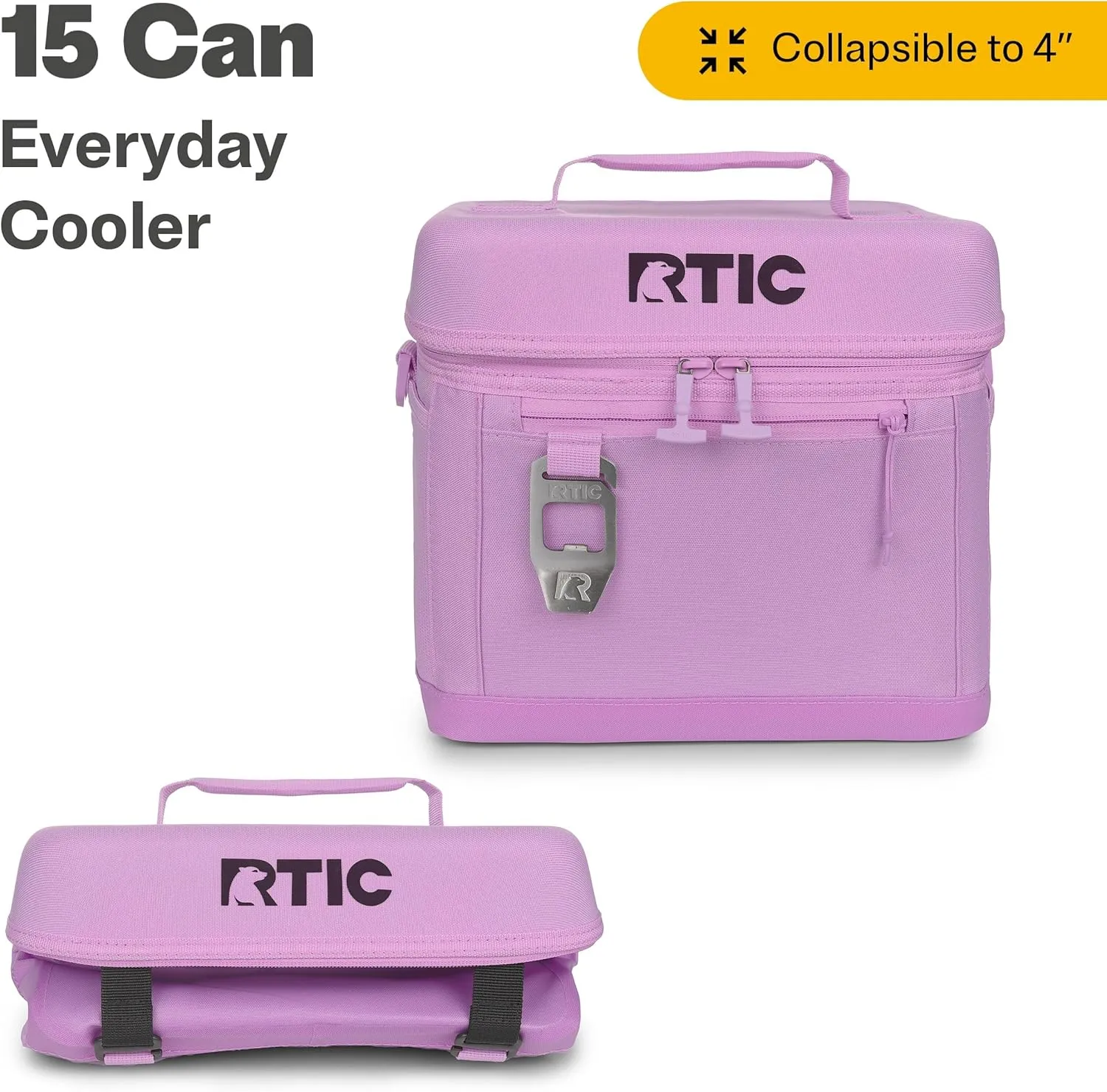 RTIC 15 Can Everyday Cooler, Soft Sided Portable Insulated Cooling for Lunch, Beach, Drink, Beverage, Travel, Camping, Picnic, for Men and Women