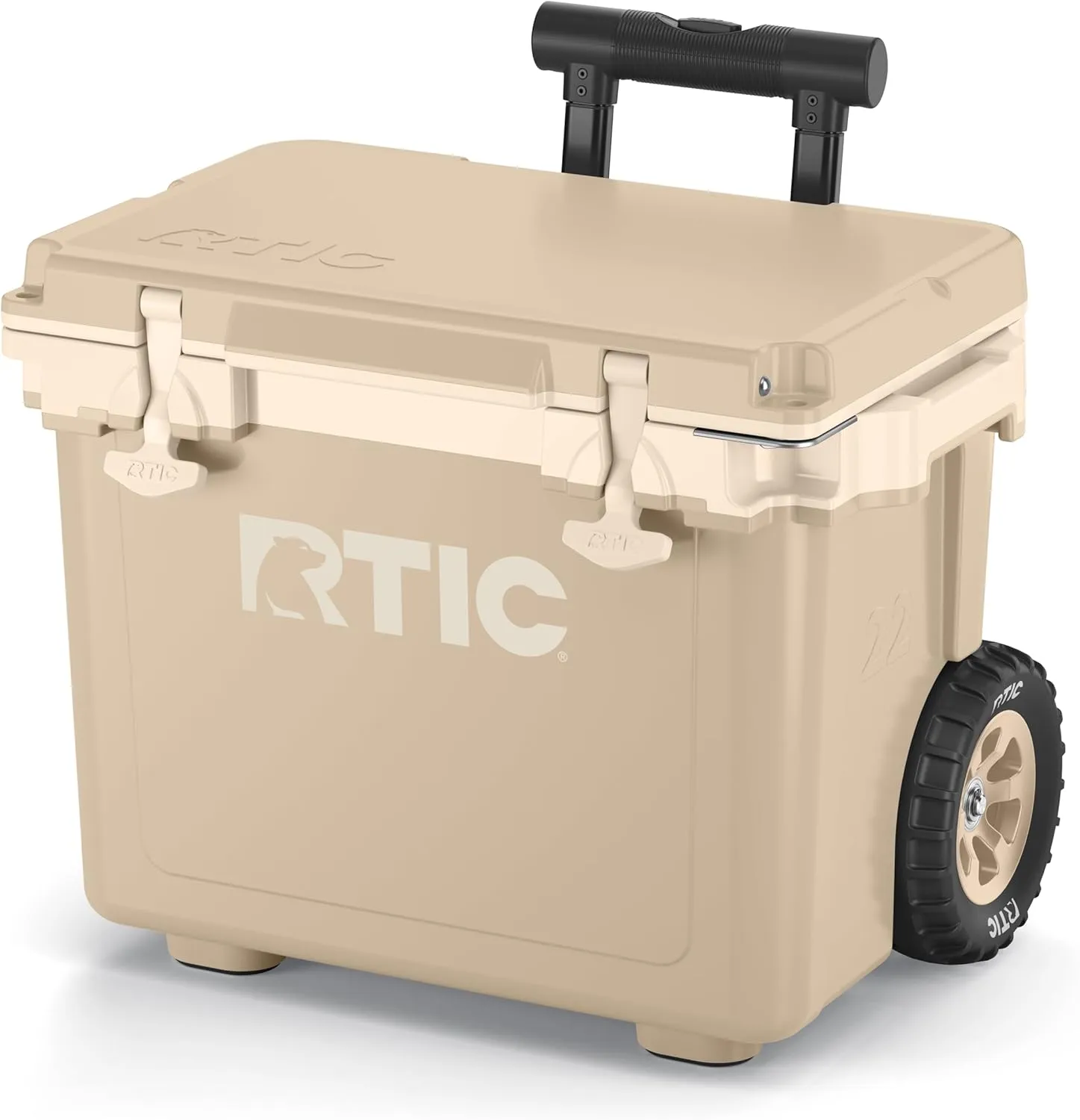 RTIC 22 QT Ultra-Light Wheeled Cooler with Handle, Hard Insulated Portable Ice Chest Box for Beach, Drink, Beverage, Camping, Picnic, Fishing, Boat, Barbecue