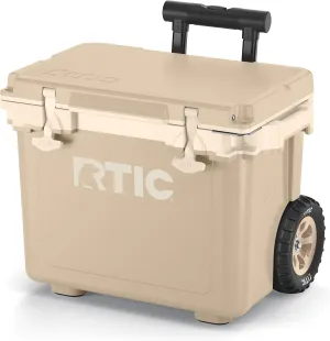 RTIC 22 QT Ultra-Light Wheeled Cooler with Handle, Hard Insulated Portable Ice Chest Box for Beach, Drink, Beverage, Camping, Picnic, Fishing, Boat, Barbecue