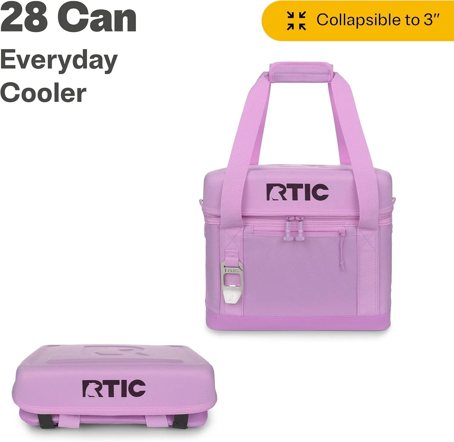 RTIC 28 Can Everyday Cooler, Soft Sided Portable Insulated Cooling for Lunch, Beach, Drink, Beverage, Travel, Camping, Picnic, for Men and Women