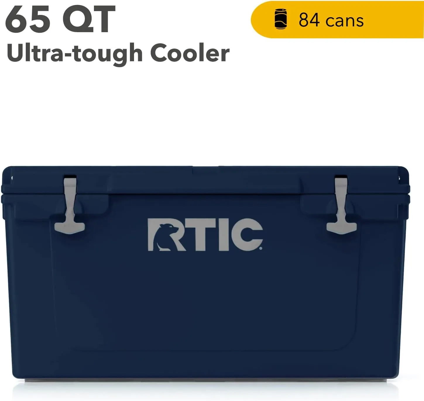 RTIC 65 QT Ultra-Tough Cooler Hard Insulated Portable Ice Chest Box for Beach, Drink, Beverage, Camping, Picnic, Fishing, Boat, Barbecue
