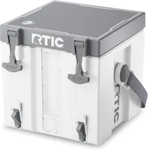 RTIC Halftime Water Cooler 3 Gallon Portable Carrier Container, Drink Beverage Dispenser, Stackable with 2 Taps, Bottleless, BPA-Free, for Sports, Camping, BBQ, Parties, Picnic, and More, White