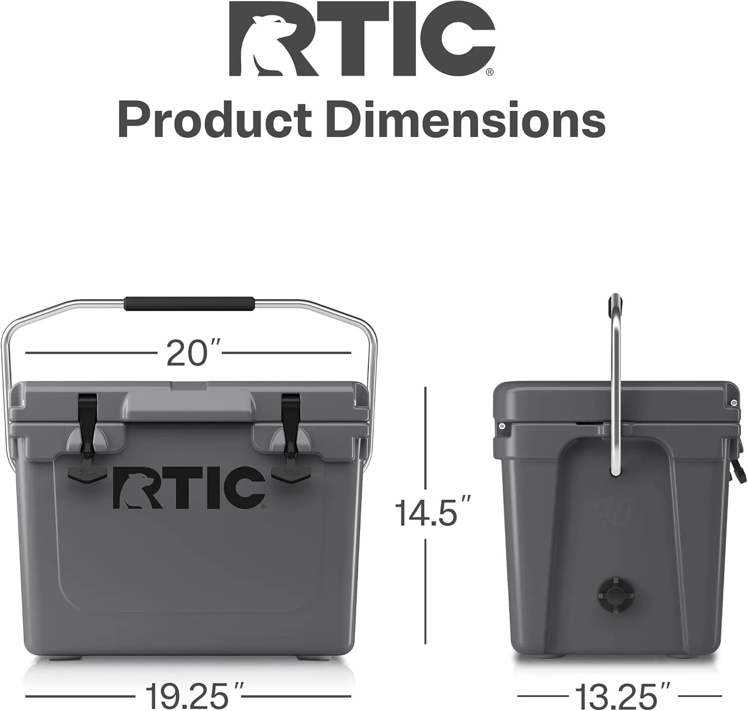 RTIC Ultra-Tough Cooler, Hard Insulated Ice Chest Box for Beach, Drink, Beverage, Camping, Picnic, Fishing, Boat, Barbecue