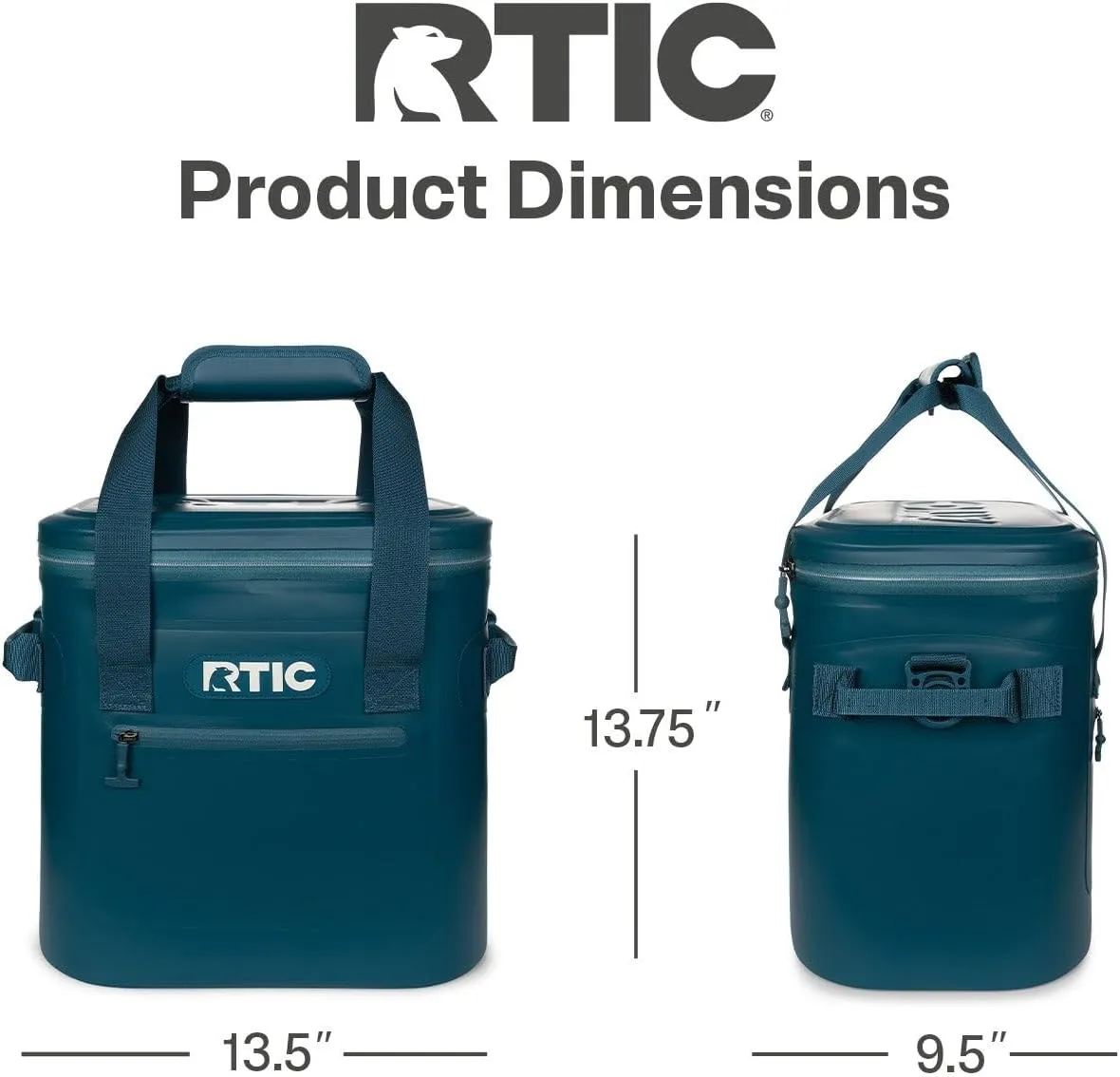 RTIC Ultra-Tough Soft Cooler 20 Can, Insulated Bag Portable Ice Chest Box for Lunch, Beach, Drink, Beverage, Travel, Camping, Picnic, Car, Trips, Floating Cooler Leak-Proof with Zipper