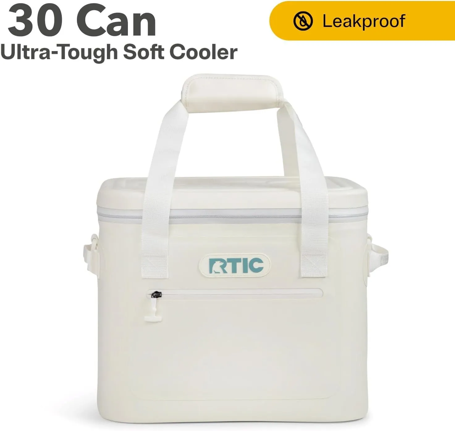 RTIC Ultra-Tough Soft Cooler 30 Can, Insulated Bag Portable Ice Chest Box for Lunch, Beach, Drink, Beverage, Travel, Camping, Picnic, Car, Trips, Floating Cooler Leak-Proof with Zipper