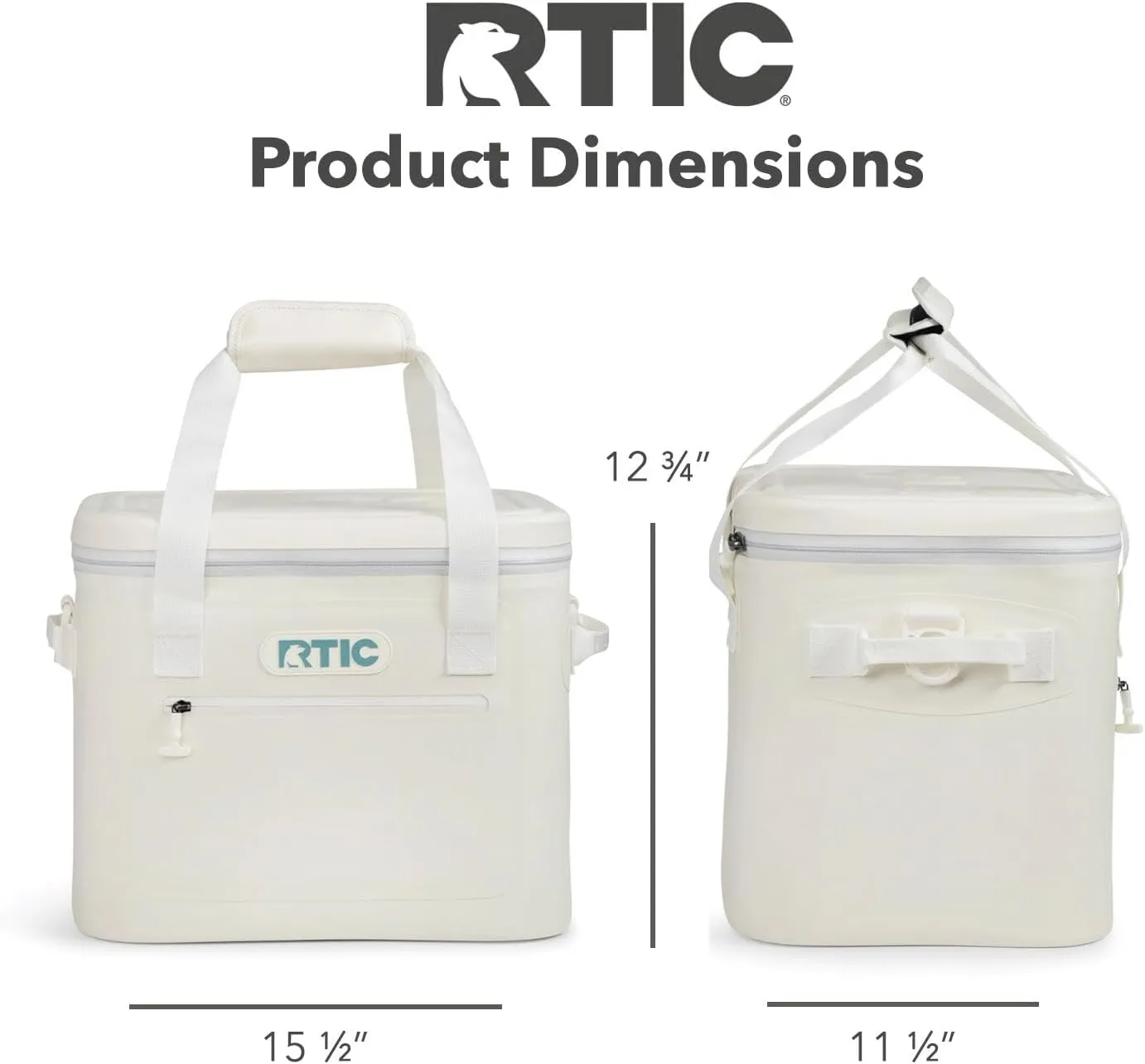 RTIC Ultra-Tough Soft Cooler 30 Can, Insulated Bag Portable Ice Chest Box for Lunch, Beach, Drink, Beverage, Travel, Camping, Picnic, Car, Trips, Floating Cooler Leak-Proof with Zipper
