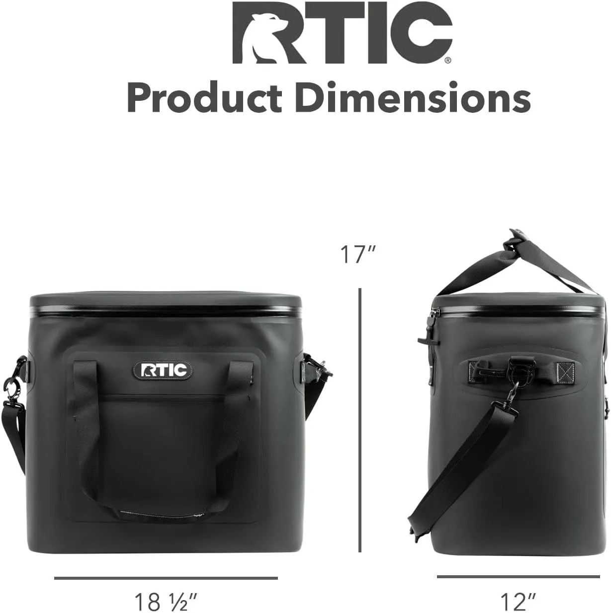RTIC Ultra-Tough Soft Cooler 40 Can, Insulated Bag Portable Ice Chest Box for Lunch, Beach, Drink, Beverage, Travel, Camping, Picnic, Car, Trips, Floating Cooler Leak-Proof with Zipper