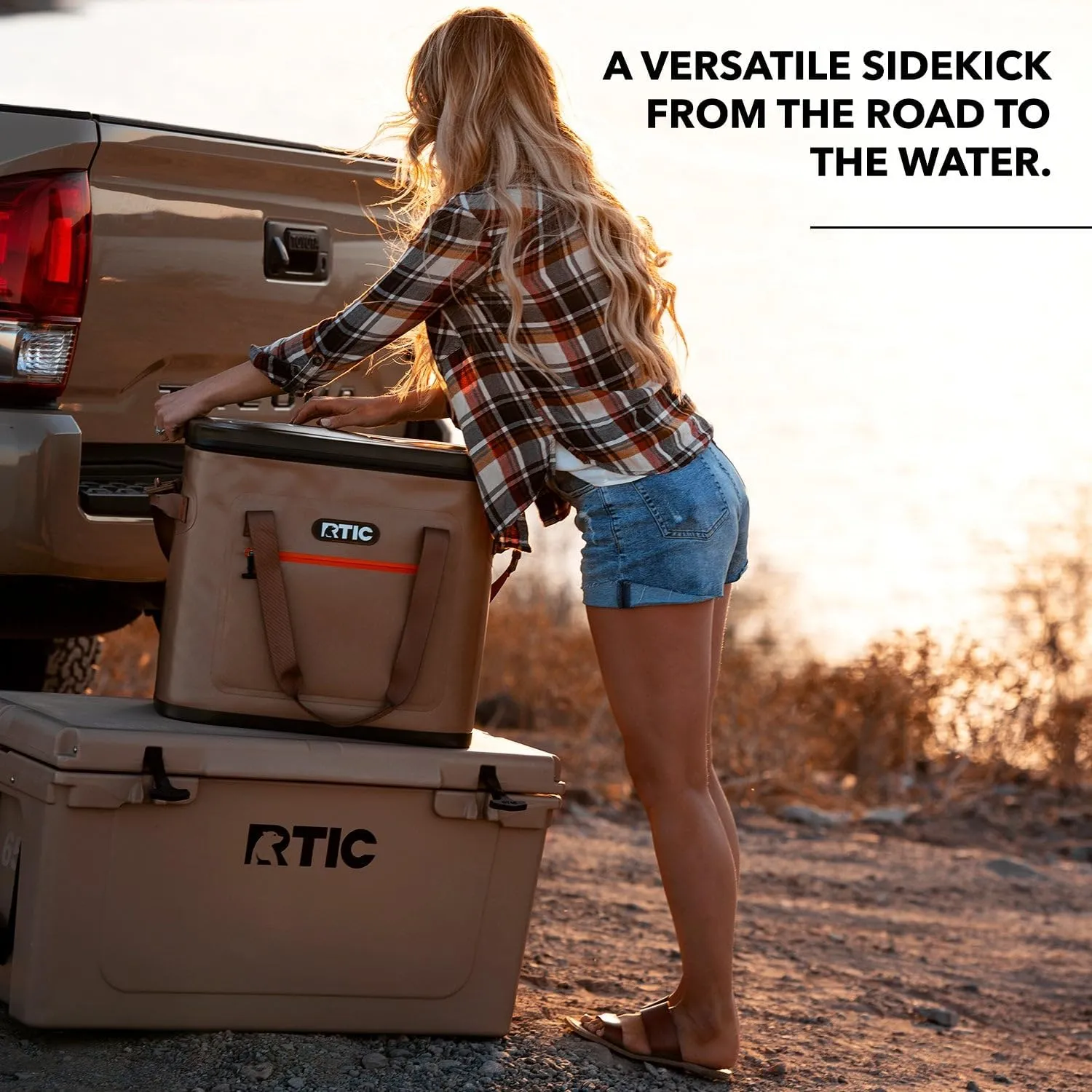 RTIC Ultra-Tough Soft Cooler 40 Can, Insulated Bag Portable Ice Chest Box for Lunch, Beach, Drink, Beverage, Travel, Camping, Picnic, Car, Trips, Floating Cooler Leak-Proof with Zipper