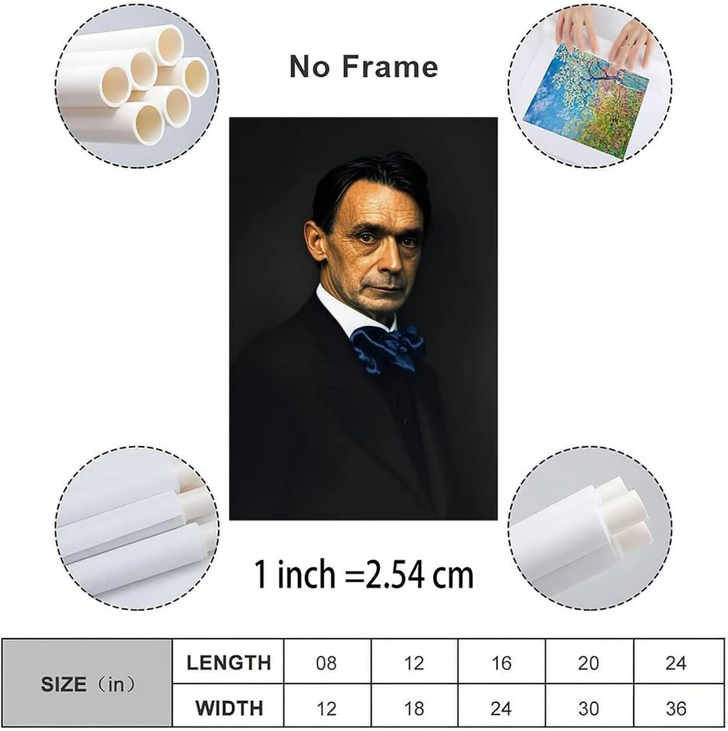 Rudolf Steiner Poster Wall Art (27) Canvas Painting Posters And Prints Wall Art Pictures for Living Room Bedroom Decor 24x36inch(60x90cm) Unframe-style