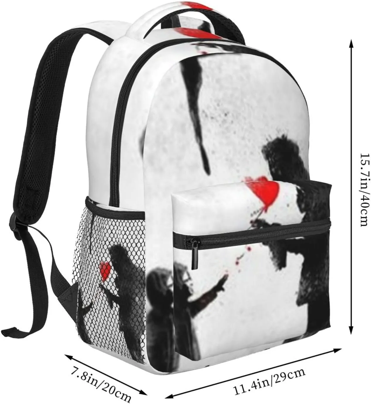S-tephen King's IT Casual Student Backpack With Adjustable Shoulder Straps And Cushioned Back For Comfort Black