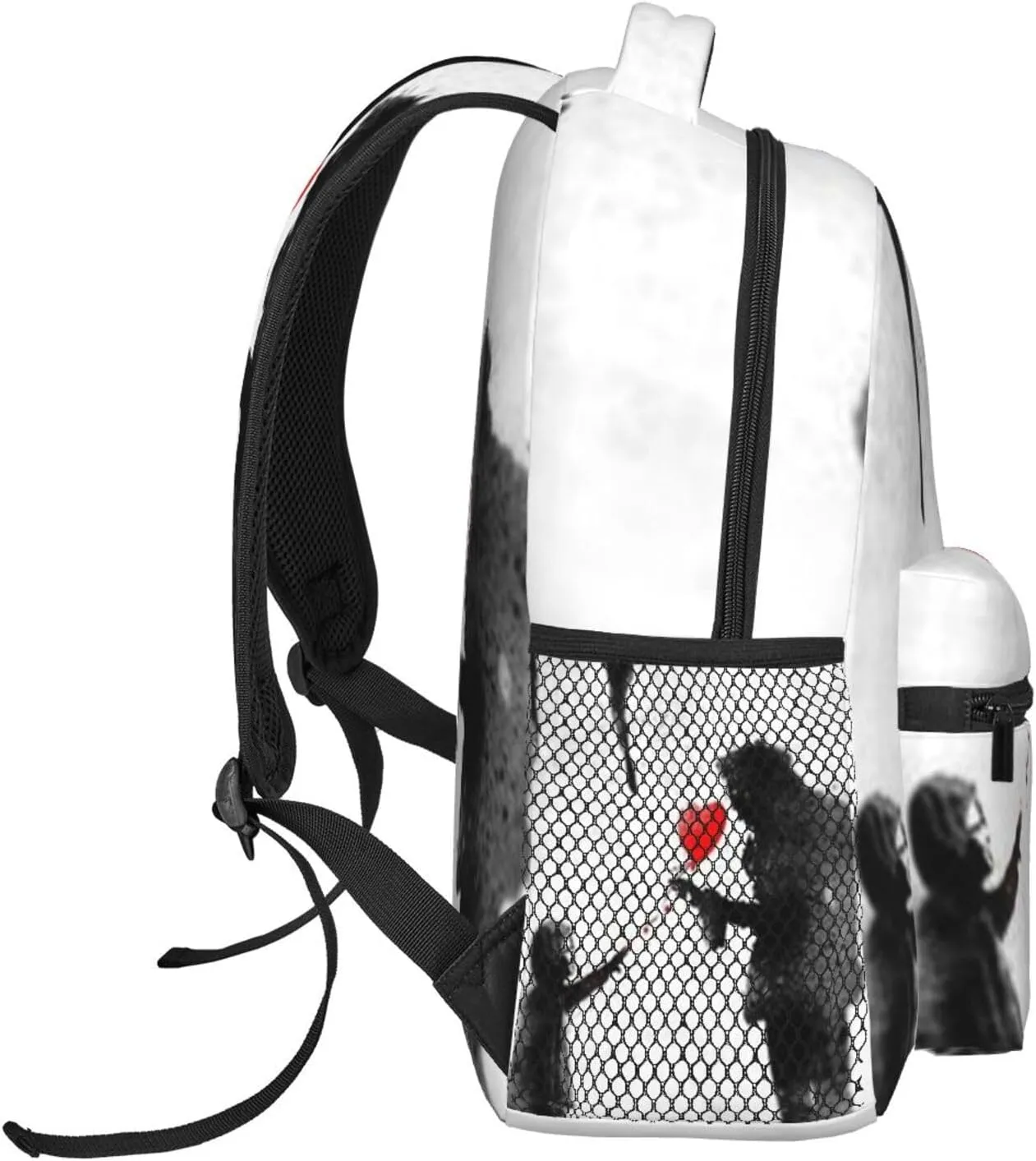 S-tephen King's IT Casual Student Backpack With Adjustable Shoulder Straps And Cushioned Back For Comfort Black