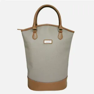 Sachi | Insulated Two Bottle Wine Tote Taupe