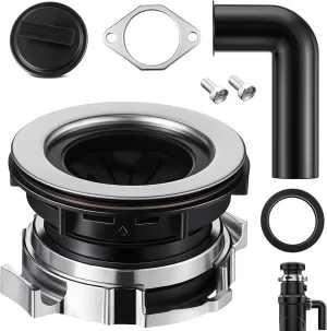 Saillong Garbage Disposal Sink Flange Kit with 1.5" Drain Elbow Replacement Kit, Compatible with Waste King EZ Mount, Whirlaway and GE Models Garbage Disposal, Durable Replacement Solution