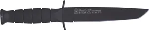 S&w Knife Ops Survival W/tanto - 6" Fixed Blade Blackened S/s